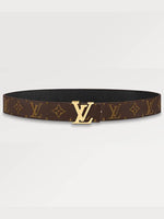 Load image into Gallery viewer, LV Initiales Reversible 30MM Leather Belt Black Brown (one size fit all )
