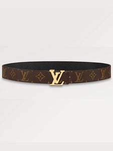 LV Initiales Reversible 30MM Leather Belt Black Brown (one size fit all )