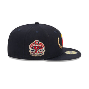 California Angels New Era Navy Cooperstown Collection Gold Leaf