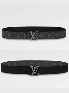 LV Initiales 35mm Reversible Belt Black (one size fit all )