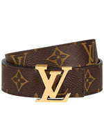 Load image into Gallery viewer, LV Initiales Reversible 30MM Leather Belt Black Brown (one size fit all )
