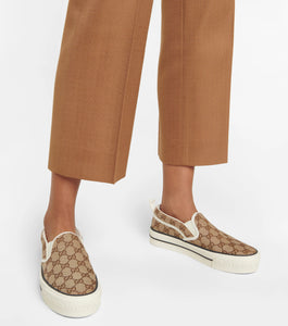 Gucci Tennis 1977 canvas slip-on sneakers