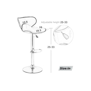 M1000 S Curved Barstools with Gear Lift - White