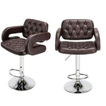 Load image into Gallery viewer, Pair of - MAK Faux Leather Luxury Barstools with armrests
