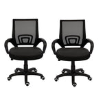 Load image into Gallery viewer, Office Chairs Ergonomic Mid-Back -2 Pack –Black Color - 0000Art
