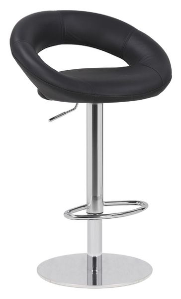 Faux Leather Swivel Cut-out Bar Stool - Set of 2