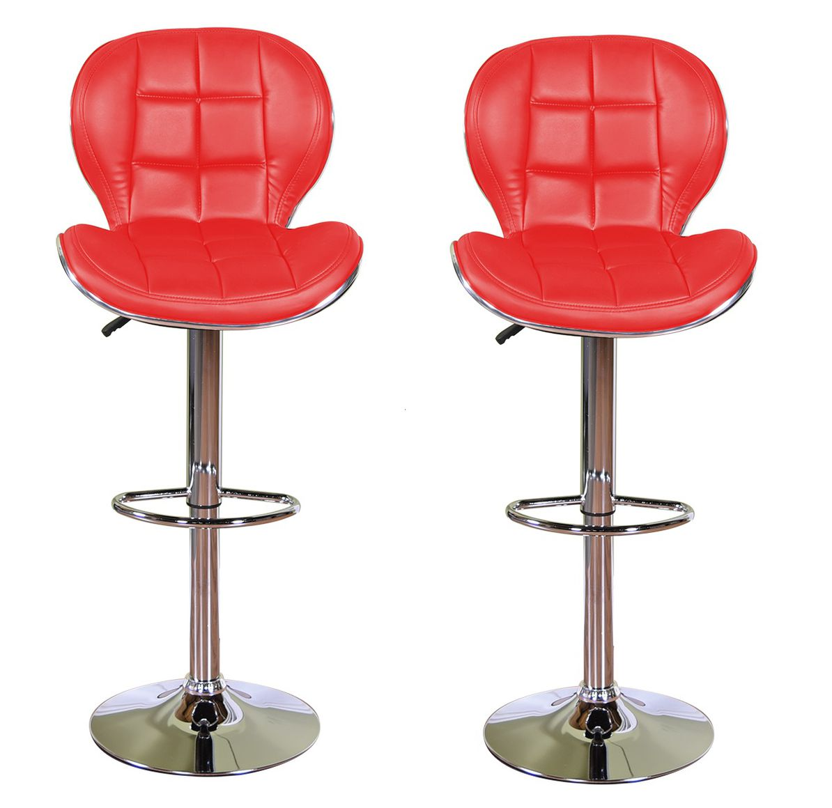 2 x Modern Stylish Padded Bar Stools