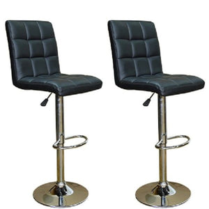 Imprezza Faux leather barstool - Block Design- Set of 2