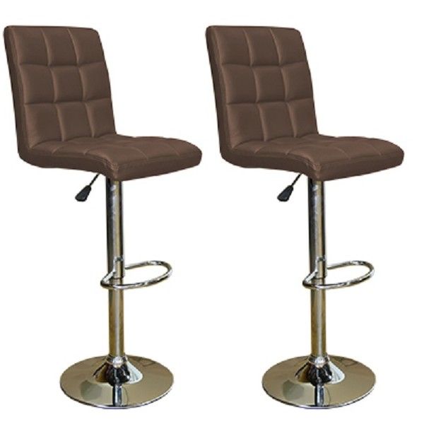 Imprezza Faux leather barstool - Block Design- Set of 2