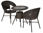 Load image into Gallery viewer, Patio / Outdoor / Balcony Set - 3 Piece - Brown Colour
