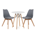 Load image into Gallery viewer, Dining Suites - Rounded Dining Table with Two Padded Chairs
