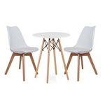 Load image into Gallery viewer, Dining Suites - Rounded Dining Table with Two Padded Chairs
