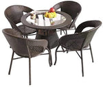 Load image into Gallery viewer, Patio Set - 5 Piece - Brown - 0000Art
