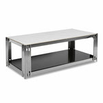 Load image into Gallery viewer, Coffee Tables - Rectangular Faux Marble Top with Steel Frame
