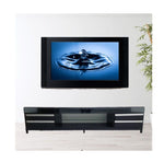 Load image into Gallery viewer, Smart TV Stands -Tempered Glass Top -Wooden Base - Black Colour
