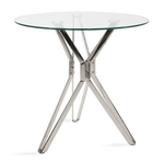 Load image into Gallery viewer, Dining Tables - Glass Top - Silver Chrome Legs
