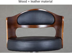 Load image into Gallery viewer, Adjustable Bar Stool Chair with Metal Height and Leather / Wood
