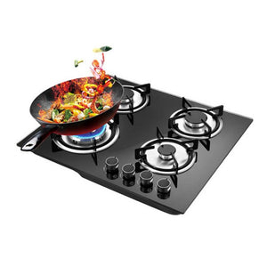 Cook with Precision High Quality Embedded Toughened Glass 4 Plate Gas Stove