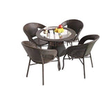 Load image into Gallery viewer, Patio Set - 5 Piece - Brown Colour - 4 Pack - 0000Art
