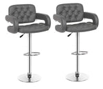 Load image into Gallery viewer, Bar Stools / Kitchen Breakfast Chairs - Set of Two - Grey Colour
