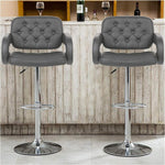 Load image into Gallery viewer, Bar Stools / Kitchen Breakfast Chairs - Set of Two - Grey Colour
