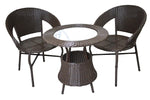 Load image into Gallery viewer, Patio / Outdoor / Balcony Set - 3 Piece - Brown Colour
