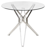 Load image into Gallery viewer, Dining Tables - Glass Top - Silver Chrome Legs
