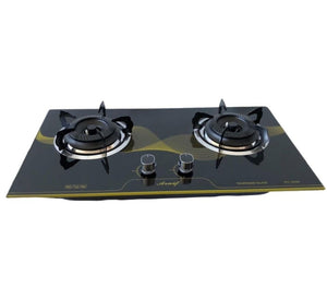 2-Burner Tempered Glass Gas Stove & 9kg & Fittings with Screwdriver set