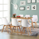 Load image into Gallery viewer, Dining Chair Set - Six Pack - Soft Padded Shell Chair with Wood Legs
