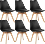 Load image into Gallery viewer, Dining Chair Set - Six Pack - Soft Padded Shell Chair with Wood Legs

