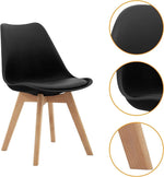 Load image into Gallery viewer, Dining Chair Set - Six Pack - Soft Padded Shell Chair with Wood Legs
