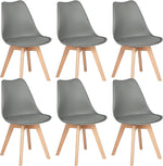 Load image into Gallery viewer, Dining Chair Set - Six Pack - Soft Padded Shell Chair with Wood Legs
