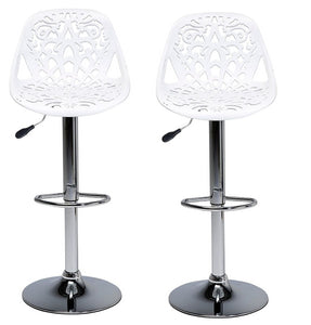 Bar Stools / Kitchen Counter Stools - Set of Two - White Colour