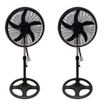 Load image into Gallery viewer, Pack of 2- 18&quot; Energy Saving Floor Stand Fan 60W- Black
