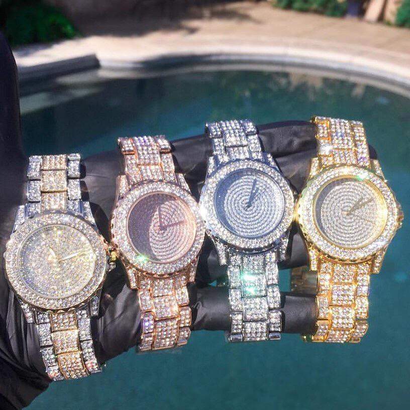 Iced Out Fashion Round Watch-0000Art-