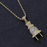 Load image into Gallery viewer, Iced Out Plug Necklace-0000Art-Mr price, superbalist, shein, men's necklace, women's necklace Mr price, superbalist, shein, men's necklace, women's necklace personalised jewellery-diamond jewellery-fashion accessory-jewelry stores-jewelry stores near me-pearl necklace- choker necklace-gold jewellery-jewellery set-body jewelry-men's jewelry-nose stud-opal engagement ring-polymer clay earrings-lovisa online-jewellery online-long earrings-the jeweller-stainless steel jewelry-Gucci Jwelry 
