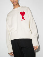 Load image into Gallery viewer, Ami Paris de Coeur-intarsia jumper
