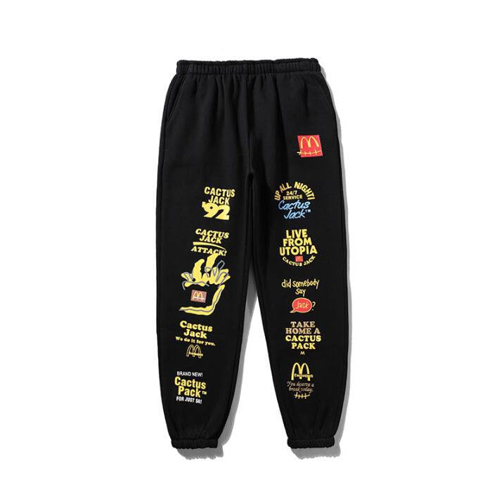 Travis Scott x McDonald's Sticker Bomb Sweatpants Black