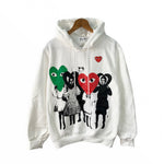 Load image into Gallery viewer, Play Comme des Garçons family white hoodie
