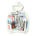 Load image into Gallery viewer, VLONE white graffiti hoodie
