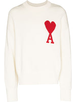 Load image into Gallery viewer, Ami Paris de Coeur-intarsia jumper
