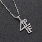 Load image into Gallery viewer, 4PF “Four Pockets Full” Lil Baby Inspired Iced CZ Pendant (silver) - 0000Art
