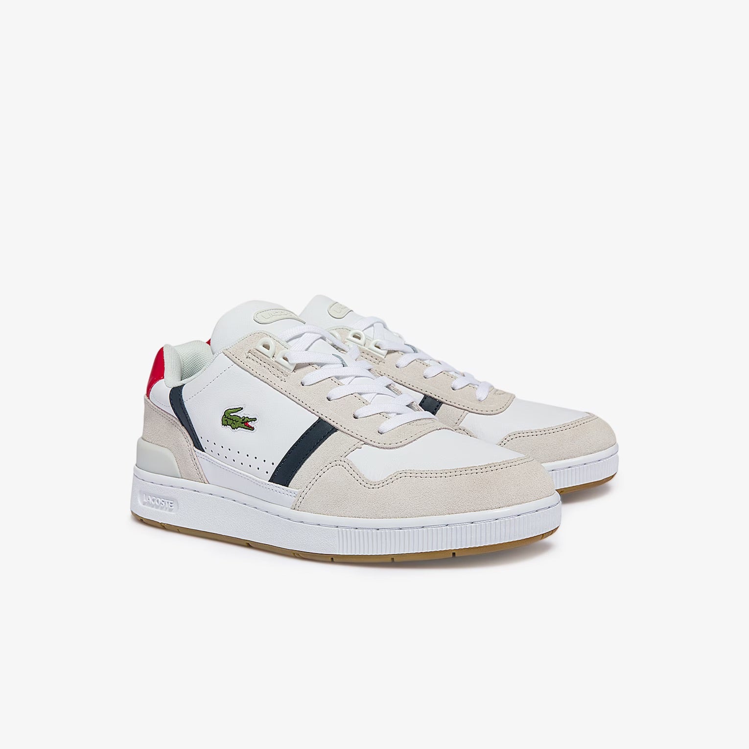 Men's T-Clip Tricolour Leather and Suede Trainers