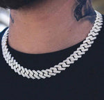 Load image into Gallery viewer, iced out cuban link chain in zirconia jewels - Mr price, superbalist, shein, men's necklace, women's necklace  Mr price, superbalist, shein, men's necklace, women's necklace personalised jewellery-diamond jewellery-fashion accessory-jewelry stores-jewelry stores near me-pearl necklace- choker necklace-gold jewellery-jewellery set-body jewelry-men's jewelry-nose stud-opal engagement ring-polymer clay earrings-lovisa online-jewellery online-long earrings-the jeweller-stainless steel jewelry-Gucci Jwelry
