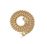 Load image into Gallery viewer, Stainless Steel Gold Cuban Link Necklace - 0000Art
