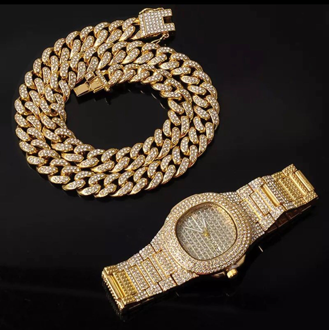 Iced Out Watch + Cuban - 0000Art