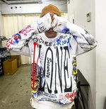 Load image into Gallery viewer, VLONE white graffiti hoodie
