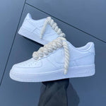 Load image into Gallery viewer, Nike Airforce 1 Low White with Rope Laces
