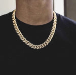 Load image into Gallery viewer, Gold Cuban Chain, Rhinestones, diamonds-Mr price, superbalist, shein, men's necklace, women's necklace   
